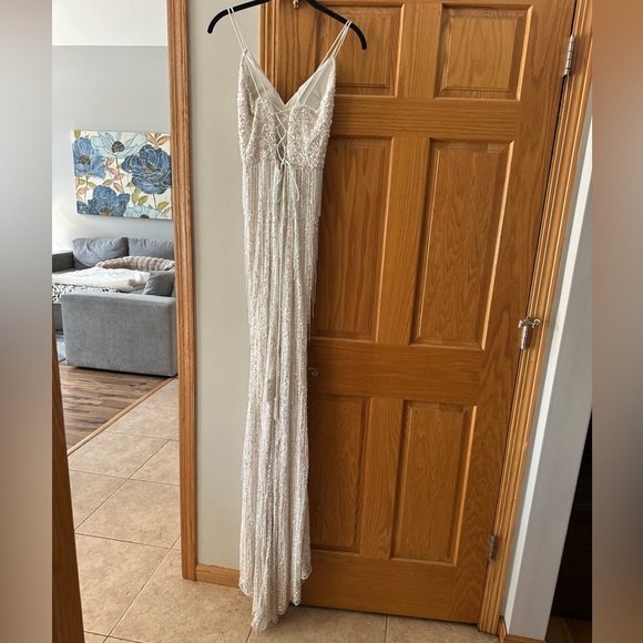 Jovani Beaded Fringe Dress - Picture 4 of 16